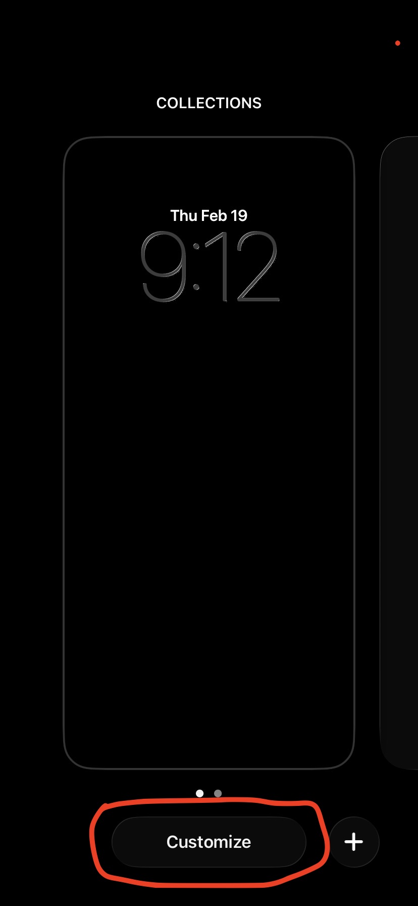 Long-press the Lock Screen to enter edit mode